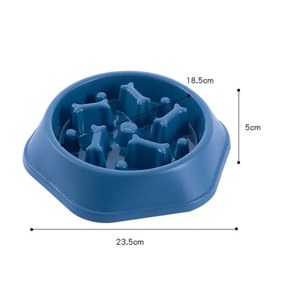 BoneAppetit Max-Slow: Innovative Bone-Shaped Slow Feeder Bowl for Pets