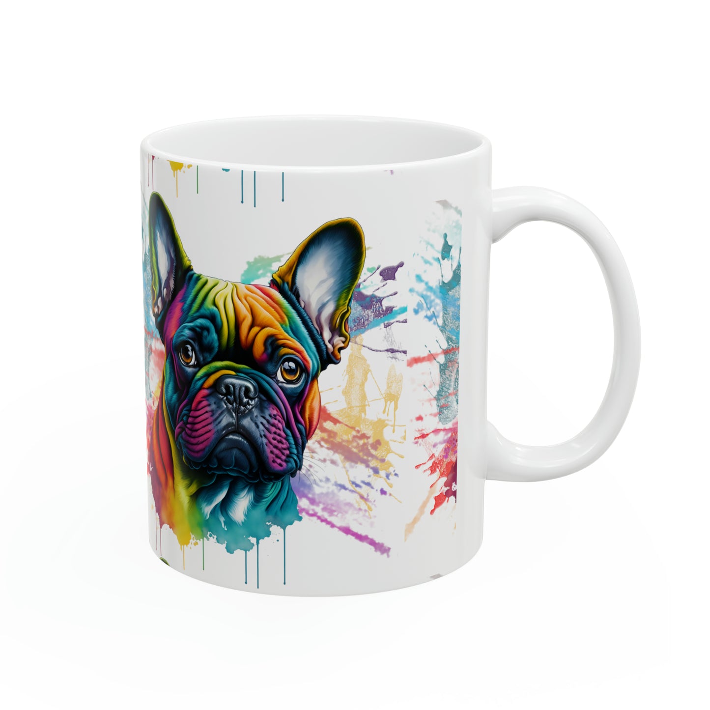 French Bulldog Lover's Ceramic Mug 11oz - Unique Frenchie Design Coffee Cup for Dog Enthusiasts