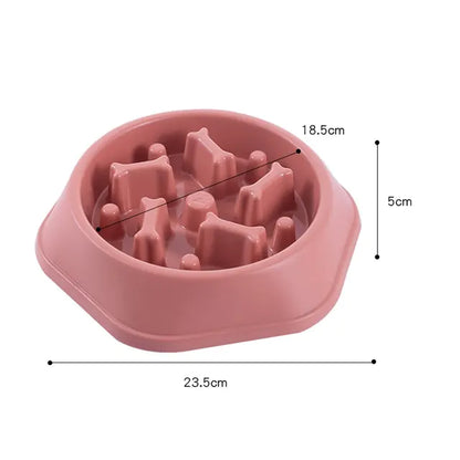 BoneAppetit Max-Slow: Innovative Bone-Shaped Slow Feeder Bowl for Pets