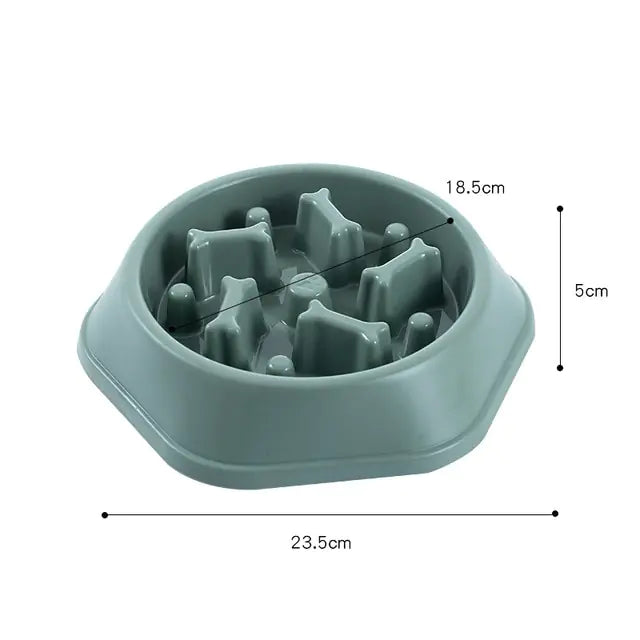 BoneAppetit Max-Slow: Innovative Bone-Shaped Slow Feeder Bowl for Pets