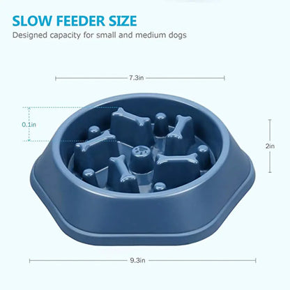 BoneAppetit Max-Slow: Innovative Bone-Shaped Slow Feeder Bowl for Pets