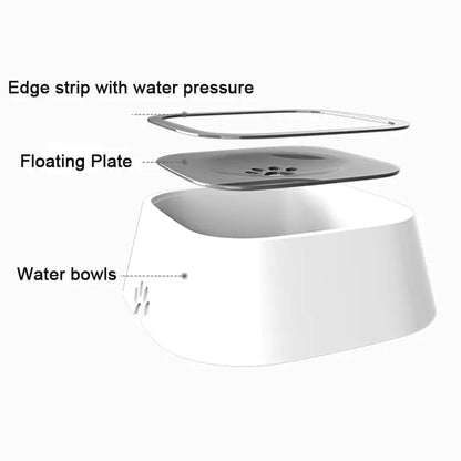 HydroPaws+ Anti-Spill Pet Water Bowl - Floating Design for Effortless Drinking